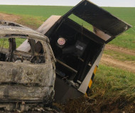 Burned French speed camera, December 2017