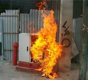 Burning Athenian camera