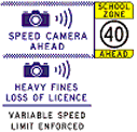 School zone warning sign