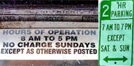 Confusing signs