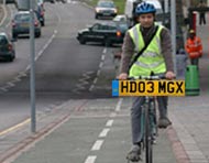 Bicycle with license plate