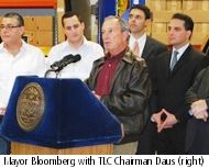 Mayor Bloombeg and TLC Chairman Daus (right)