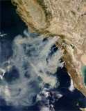 California fires satellite photo