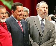 Hugo Chavez and Fidel Castro