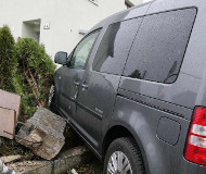 Crashed photo radar van