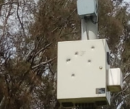 Gunfire blasted speed camera