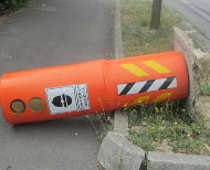 Speed camera knocked down