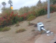 Knocked over speed camera