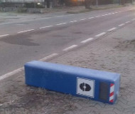 Fallen Italian speed camera