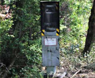 Spraypainted speed camera