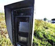 Burned speed camera