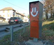 Smiley face speed camera