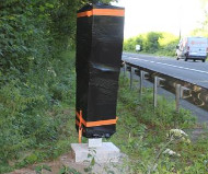 Wrapped speed camera