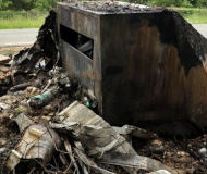 Speed camera garbage fire