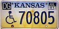 Handicapped plate