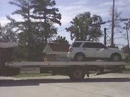 Redflex van being towed