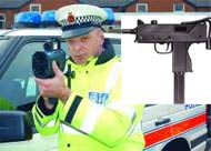 Speed gun vs. Mac-10