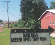 Speed trap sign