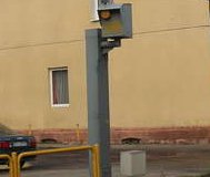 Spraypainted Polish speed camera