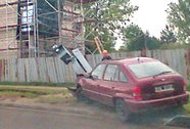 Smashed camera in Poland