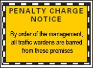 Sign banning meter maids