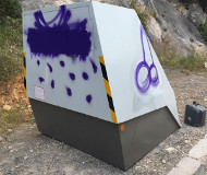 Phallic speed camera graffiti