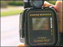 Mobile radar gun