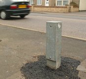 Rammed speed camera
