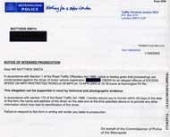 Notice of Intent to Prosecute