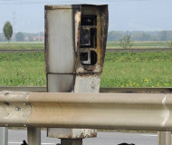 Strasbourg speed camera burned