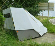 Backward-facing speed camera