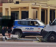 Toppled Italian red light camera