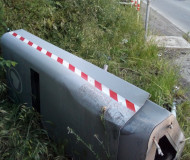 Toppled Italian speed camera