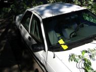 Trapped car