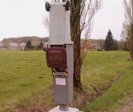 Trashed speed camera