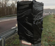 Wrapped speed camera